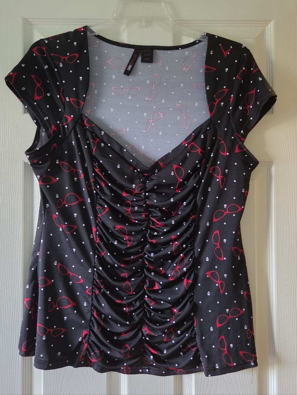 Torrid Retro Glasses Pinup Top